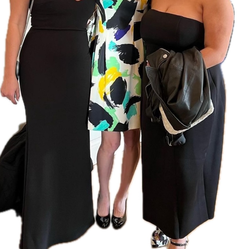 ASOS Design Black Bandeau Open Back Midi Skater Dress